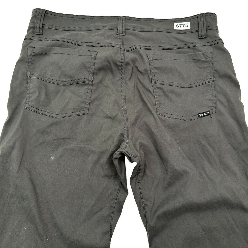 prAna Brion Pants Mens 34x34 Black Slim Stretch Outdoor Hiking Travel M4BN34312